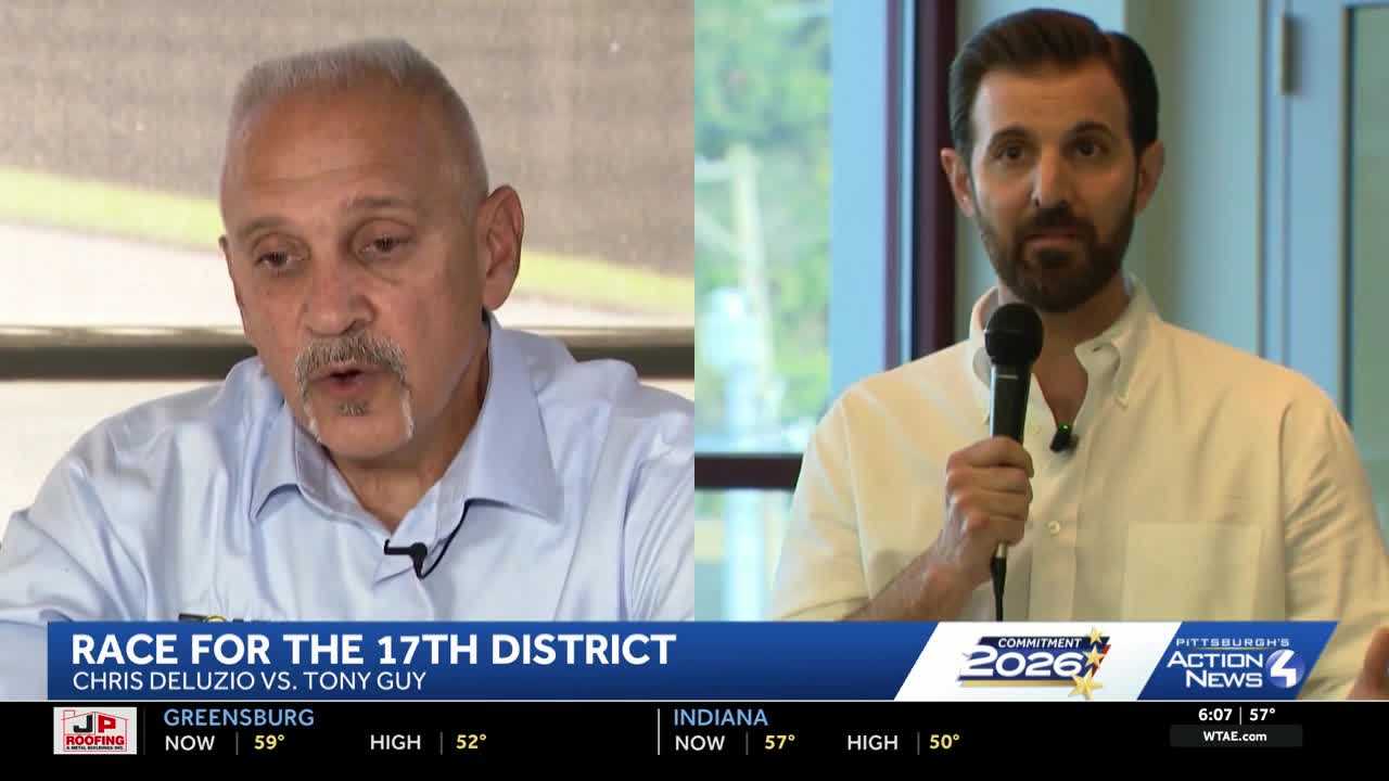Candidates Chris Deluzio and Tony Guy campaigning in Pittsburgh